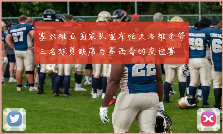 塞尔维亚国家队宣布帕夫洛维奇等三名球员缺席与墨西哥的友谊赛